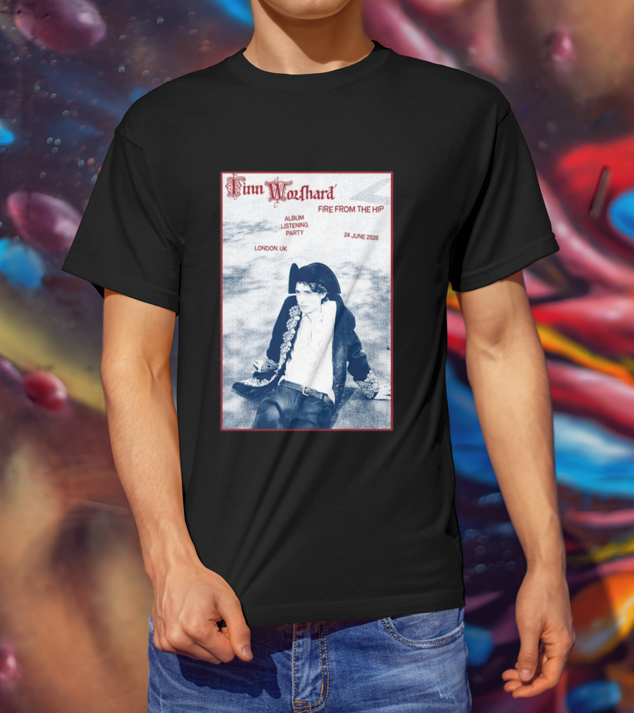 Finn Wolfhard Fire From The Hip Album Listening Party London UK June 24 2026 T-Shirt