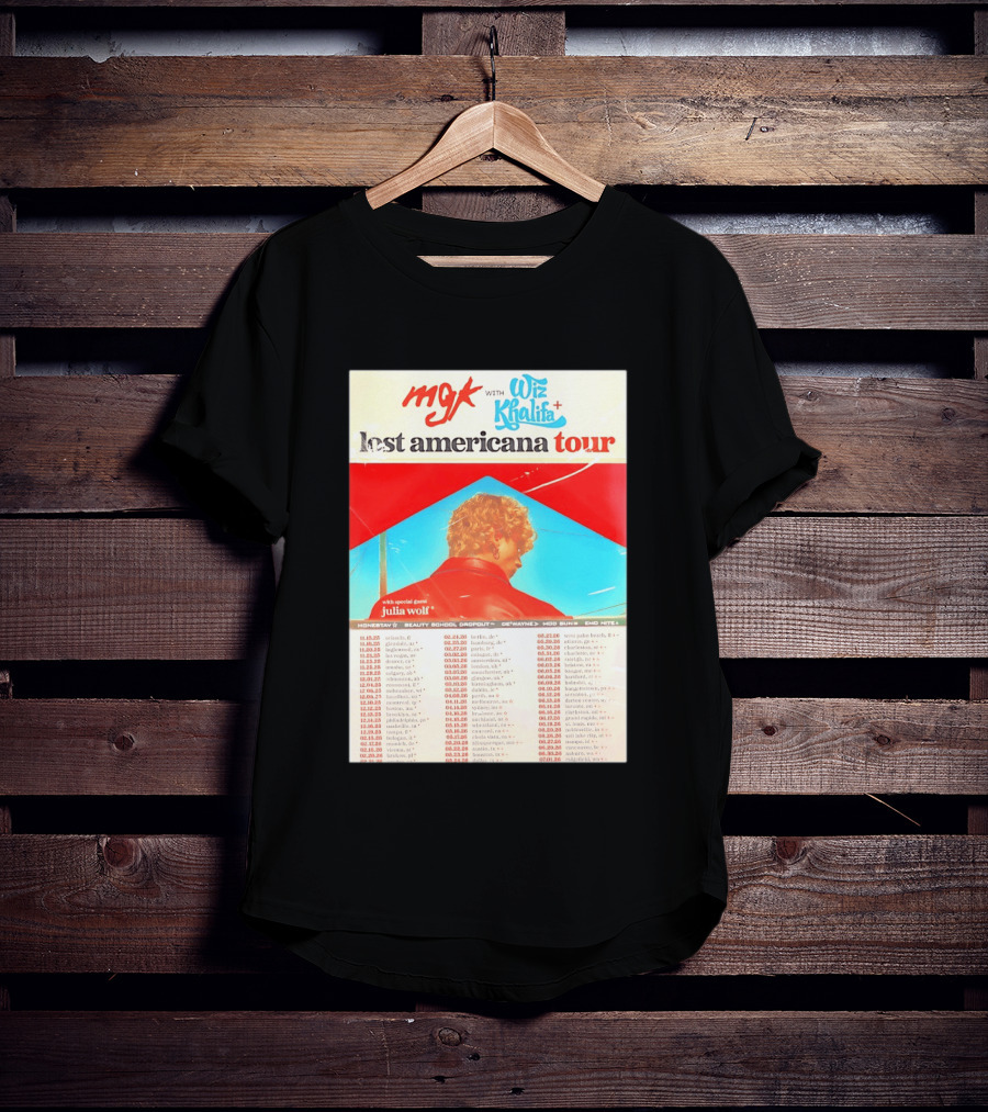 MGK Wiz Khalifa Lost Americana Tour Julia Wolf Guest T-Shirt