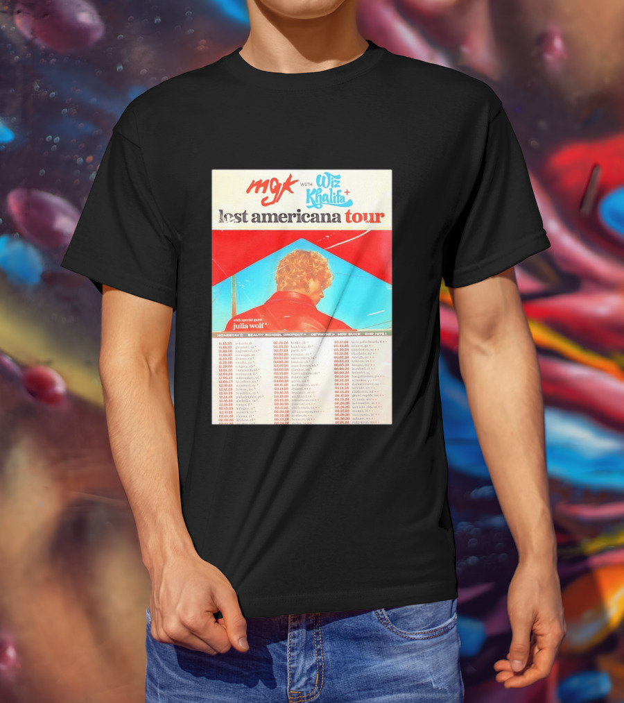 MGK Wiz Khalifa Lost Americana Tour Julia Wolf Guest T-Shirt