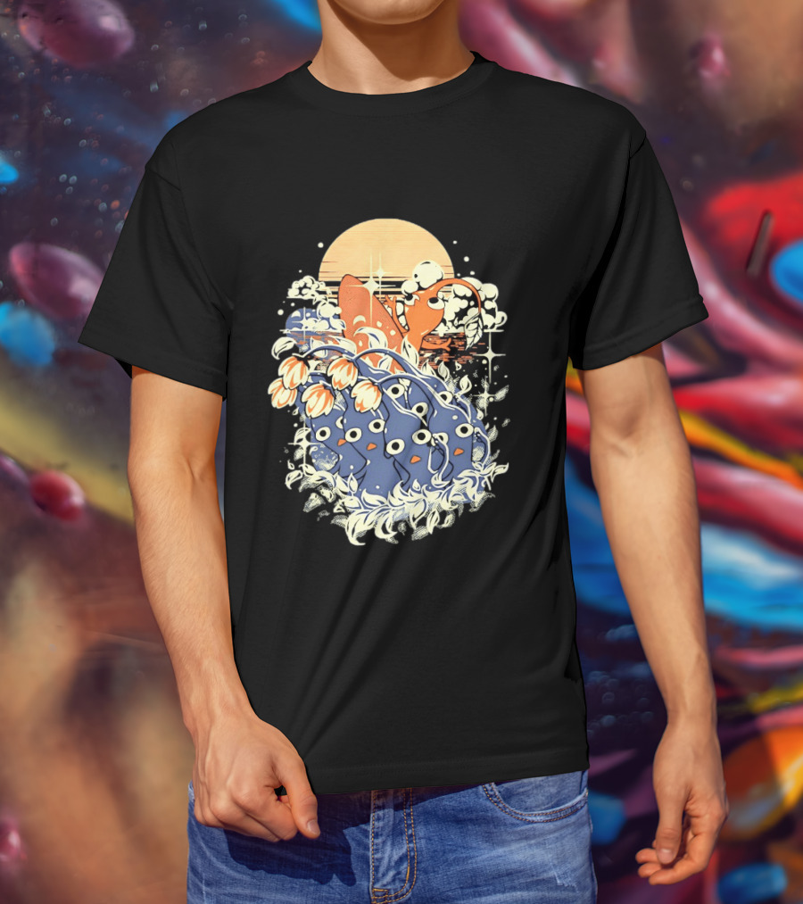 Surfing Pikmin Good Wave Sunset Retro Adventure T-Shirt