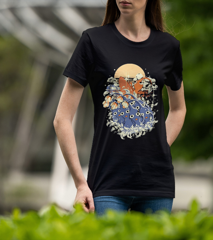 Surfing Pikmin Good Wave Sunset Retro Adventure T-Shirt