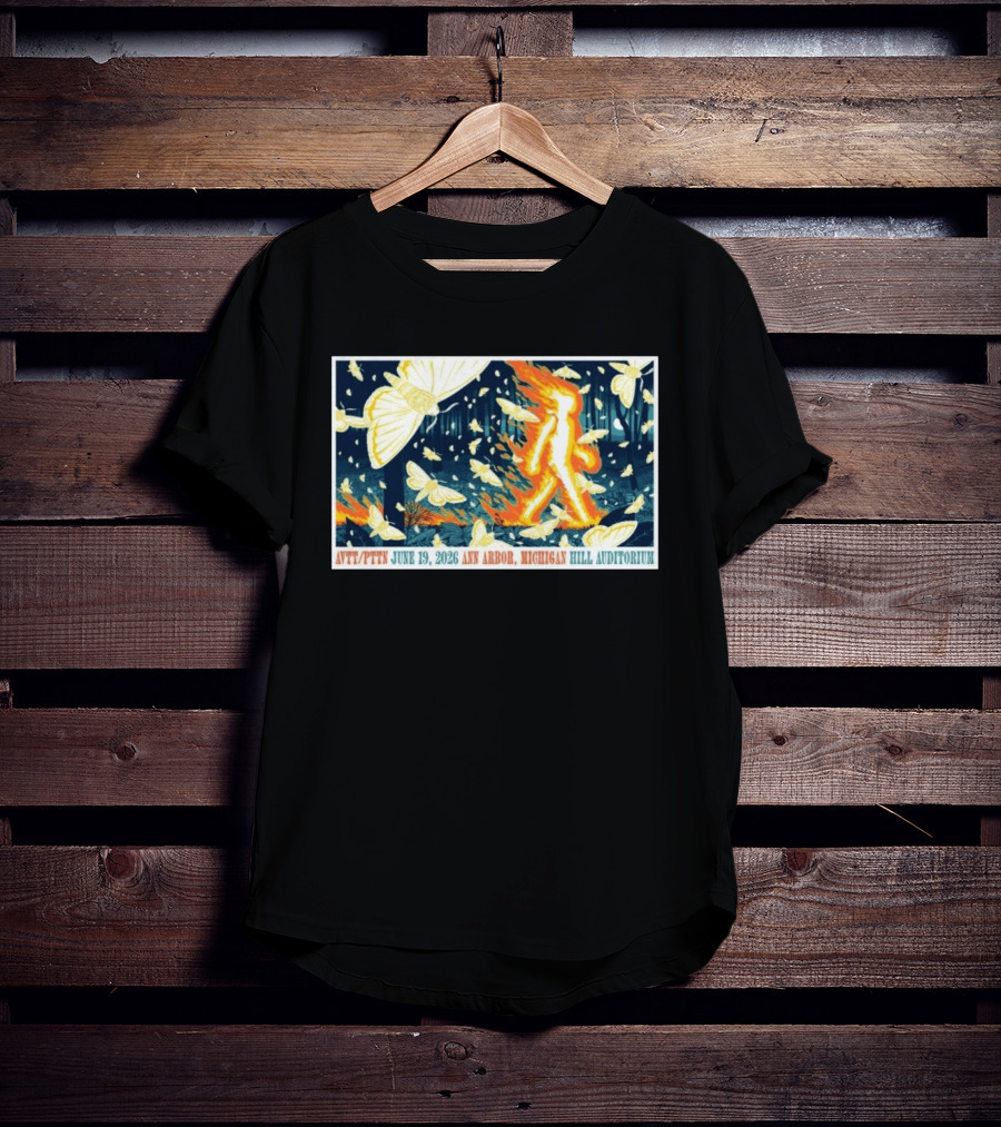 Avett Brothers Concert Ann Arbor Michigan June 19 2026 Hill Auditorium Moth T-Shirt