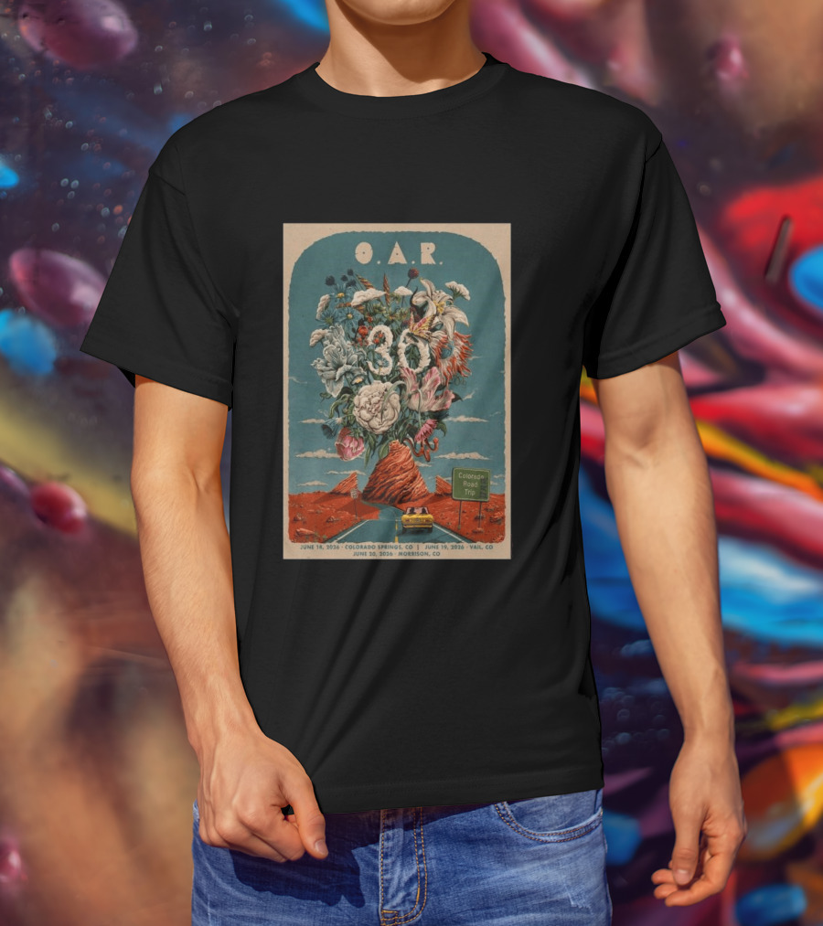 O.A.R. Colorado Road Trip 2026 June 18 Colorado Springs June 19 Vail June 20 Morrison Show T-Shirt