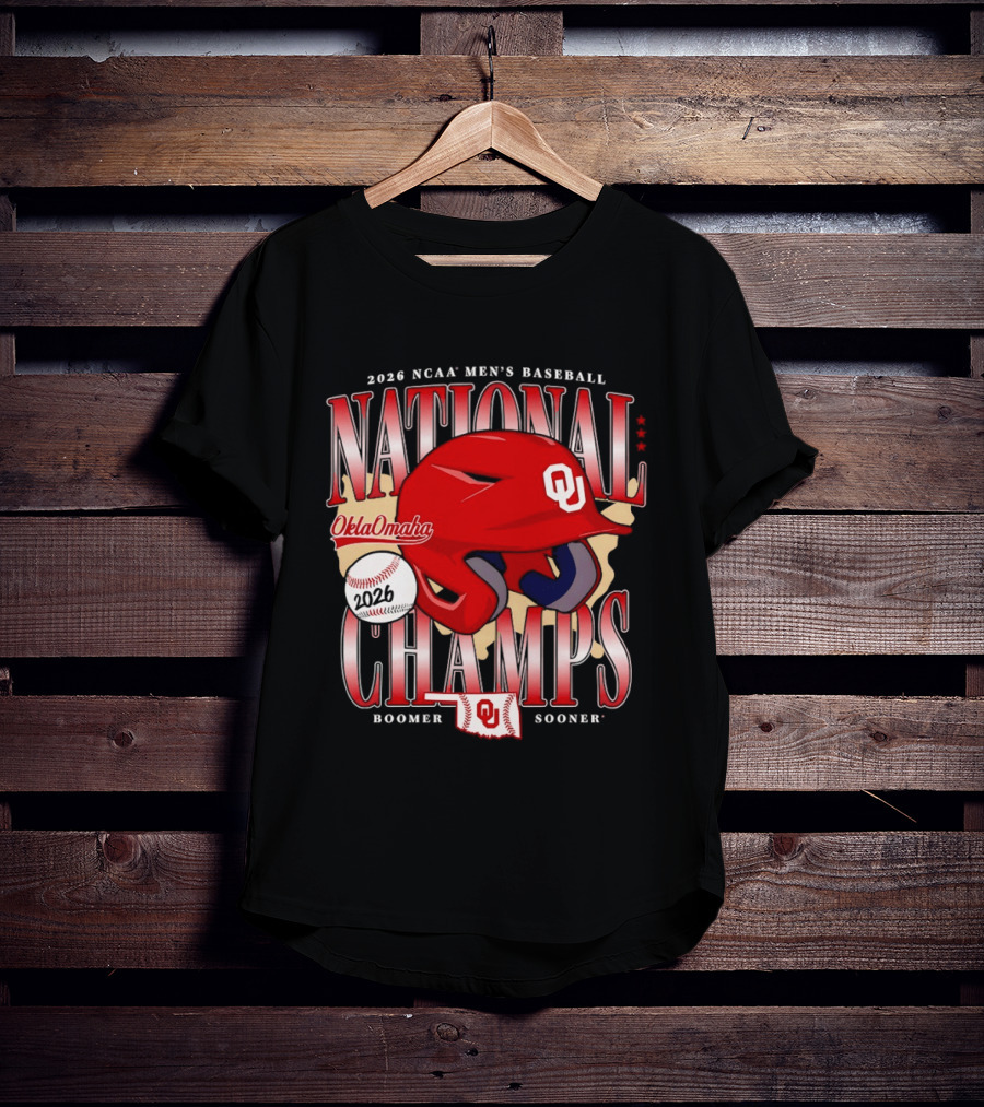 2026 NCAA Men's Baseball National Champs Oklahoma Sooners OklaOmaha Boomer T-Shirt