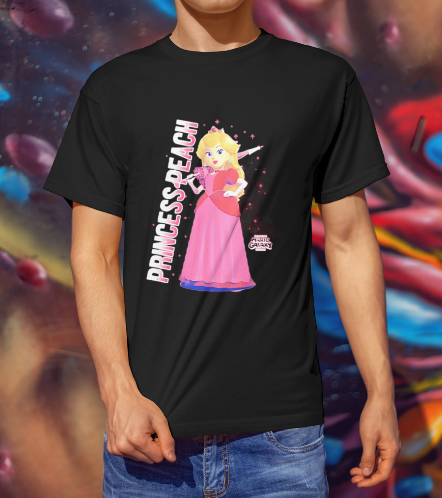 Super Mario Galaxy Movie Princess Peach Colorful Adventure T-Shirt