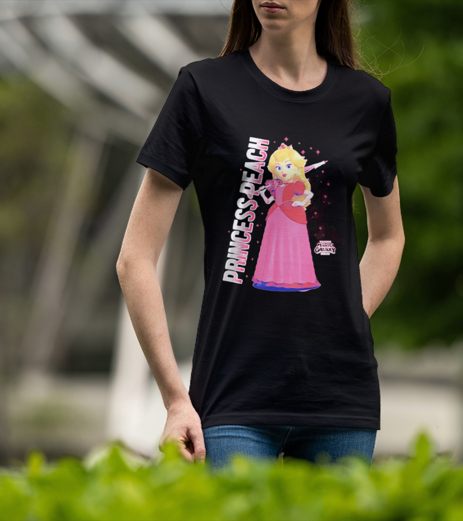 Super Mario Galaxy Movie Princess Peach Colorful Adventure T-Shirt