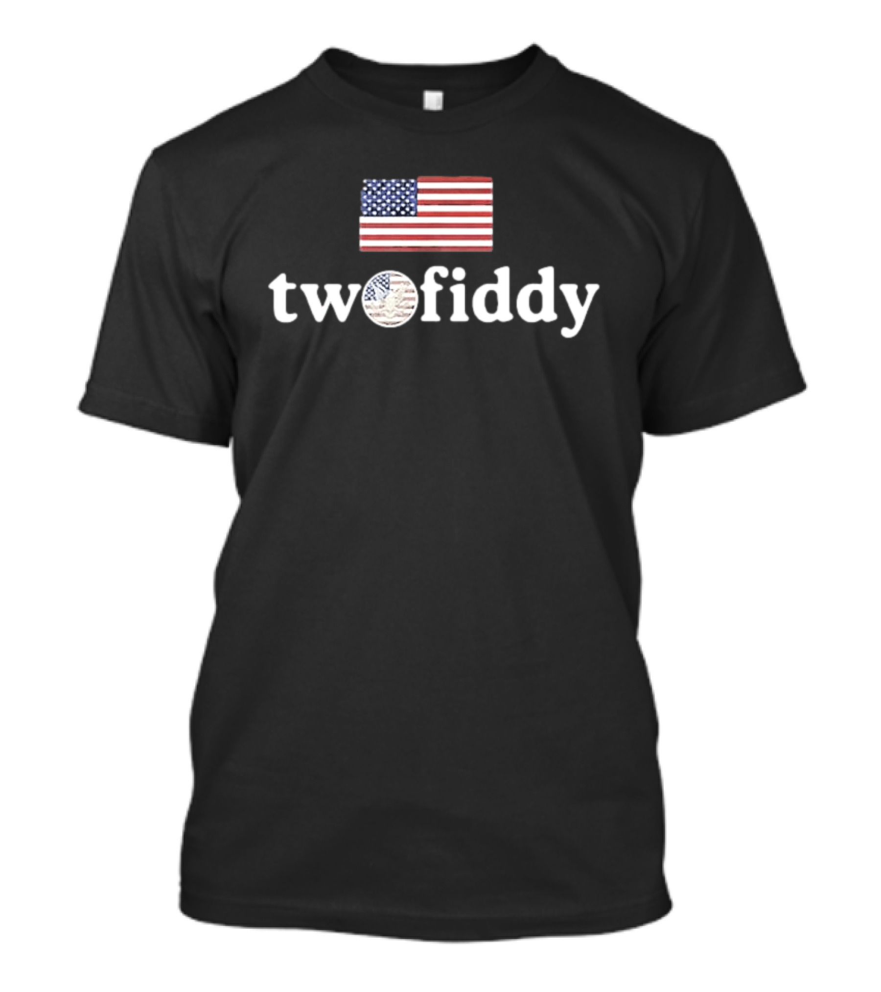 Two Fiddy American Flag Independence Celebration T-Shirt