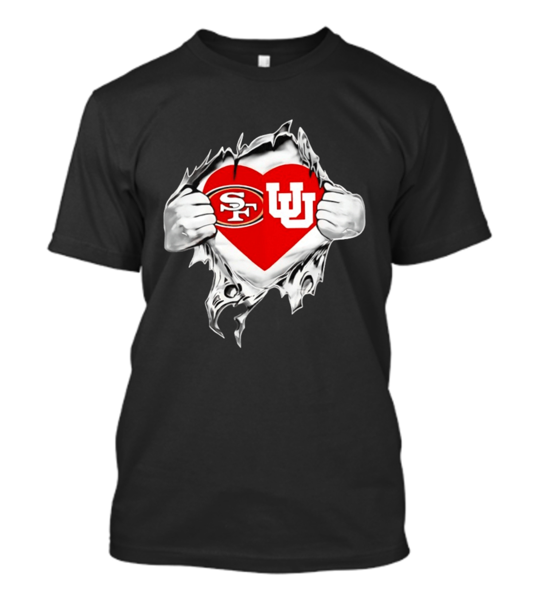 San Francisco 49ers Utah Utes It's In My Heart T-Shirt