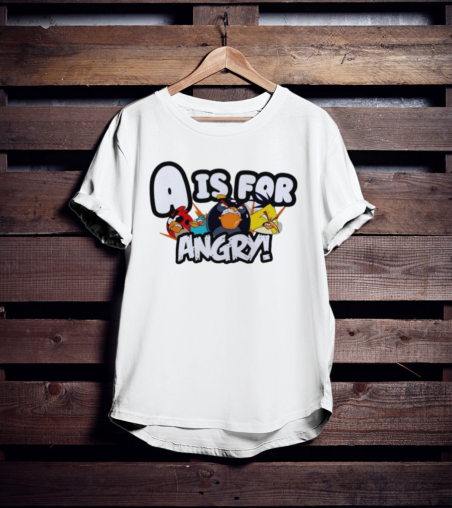 A Is For Angry Birds Characters T-Shirt