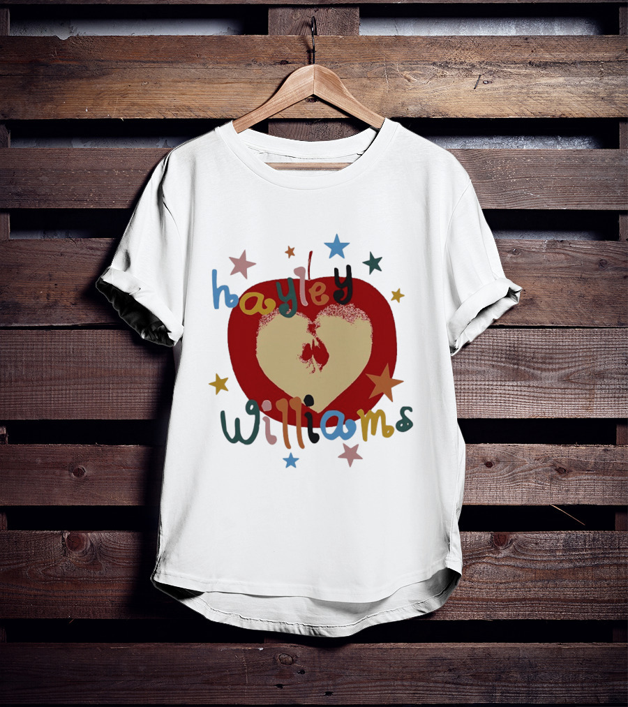 Hayley Williams Apple Heart Star Pop Colorful Letters T-Shirt
