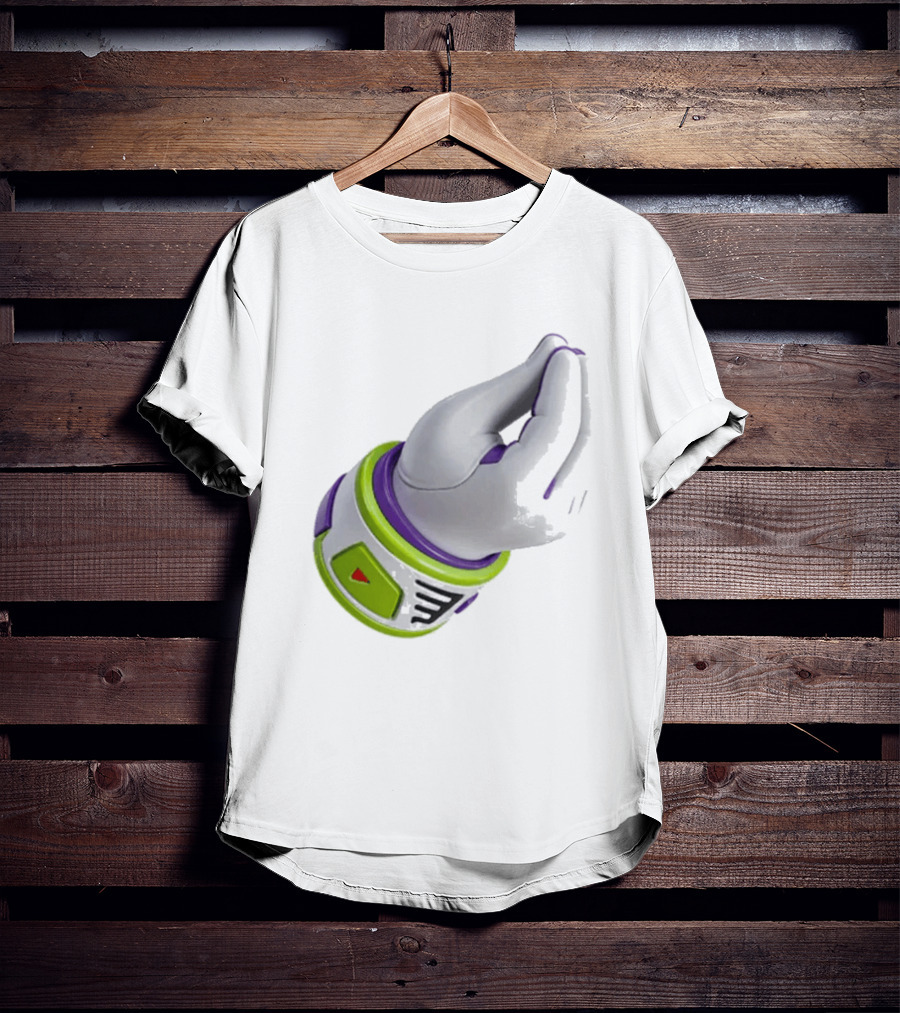 Buzz's Italian Hand Gesture Spacesuit Sleeve T-Shirt