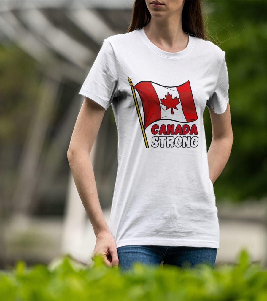 Canada Strong Maple Leaf Flag Pride T-Shirt