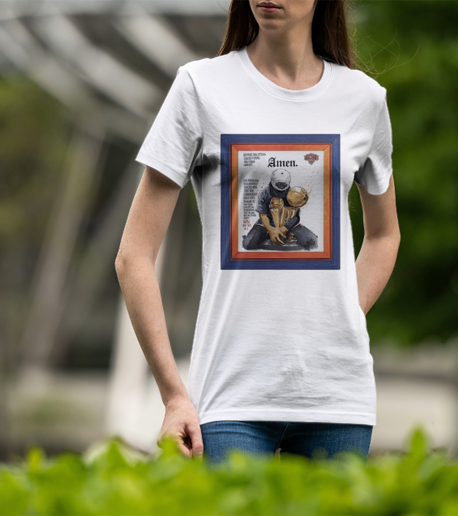 Saturday June 15 2026 Knicks Spurs NBA Finals Game 6 Amen Knicks Win First NBA Championship Since 1973 Win 4 90 47 T-Shirt