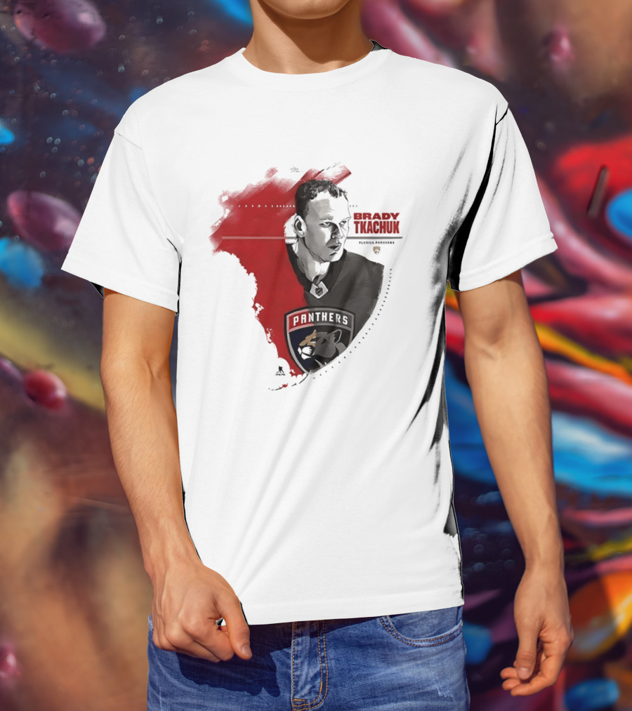 Florida Panthers Brady Tkachuk Portrait State Of Florida T-Shirt