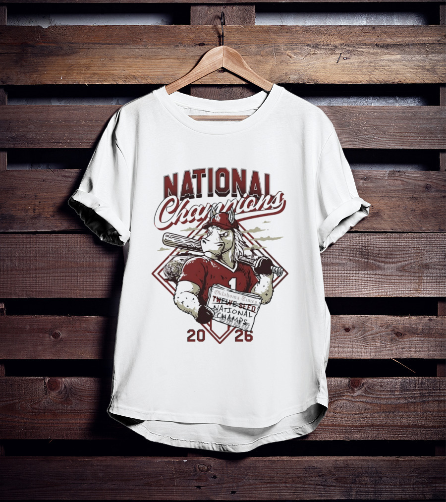 Oklahoma Sooners National Champions 2026 Sooner Schooner Baseball T-Shirt