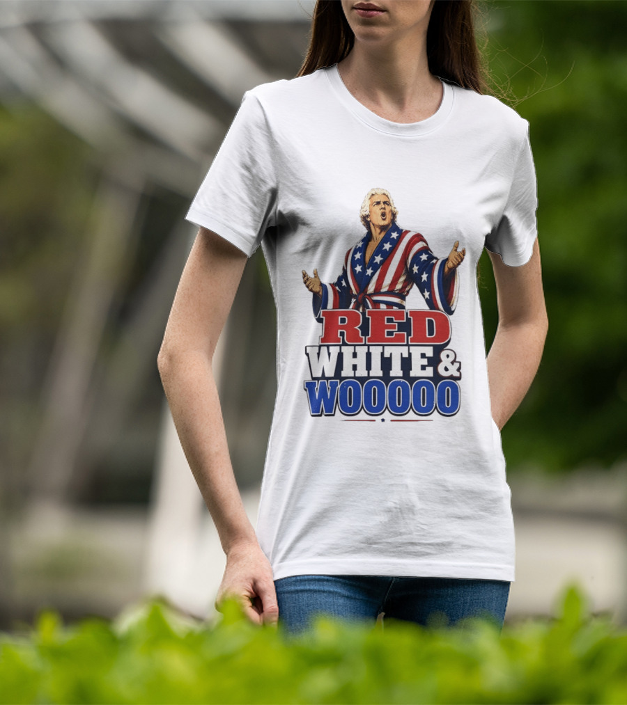 Ric Flair Red White And Woooo USA Wrestling Legend 4th Of July Celebration T-Shirt