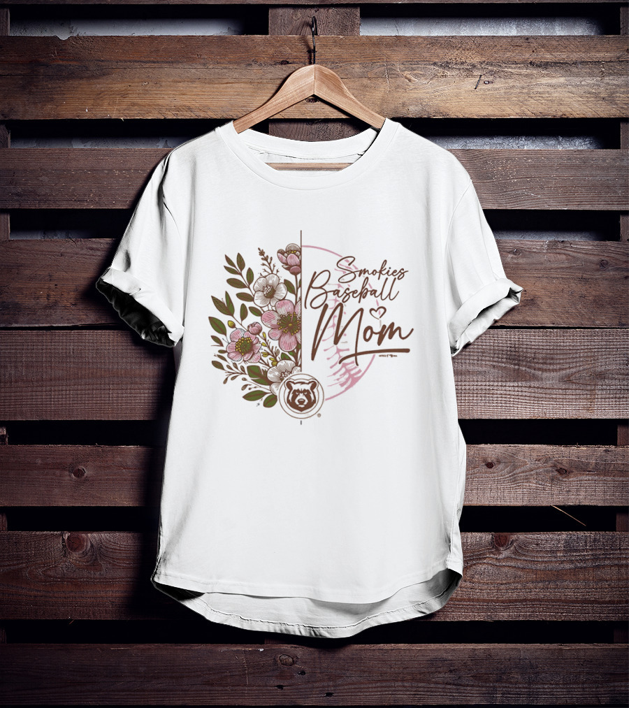Tennessee Smokies Baseball Mom Floral Minor League Baseball T-Shirt