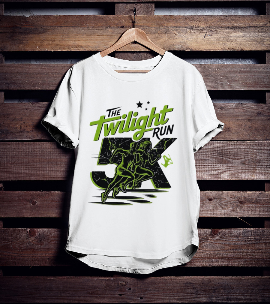 The Twilight Run 5K Runners And Stars Night Race Event T-Shirt