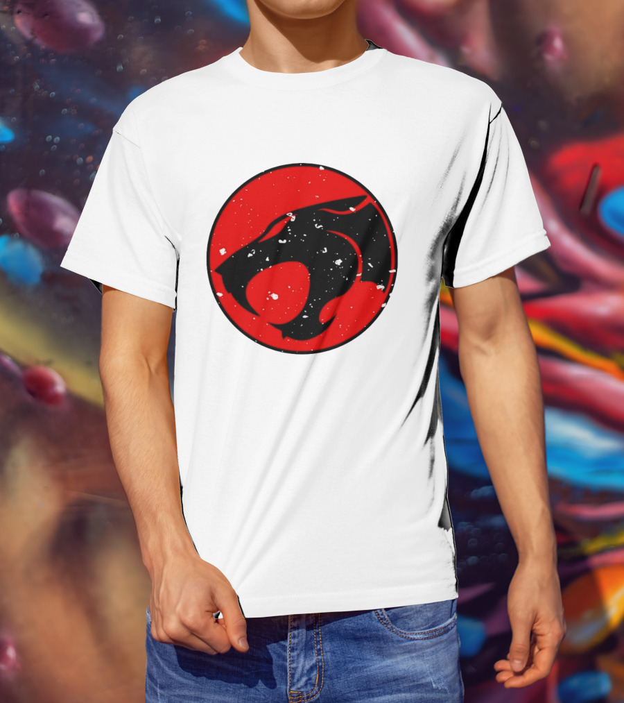 Thunder Jaguar Cat Red Circle T-Shirt