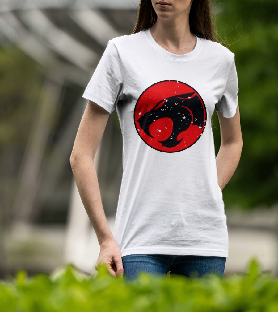 Thunder Jaguar Cat Red Circle T-Shirt