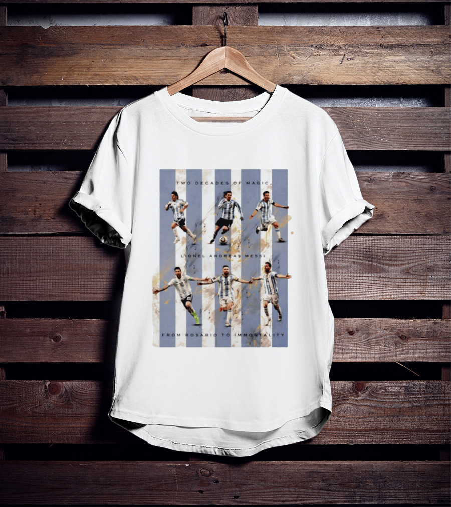 Two Decades Of Magic Lionel Andreas Messi Rosario Immortality T-Shirt