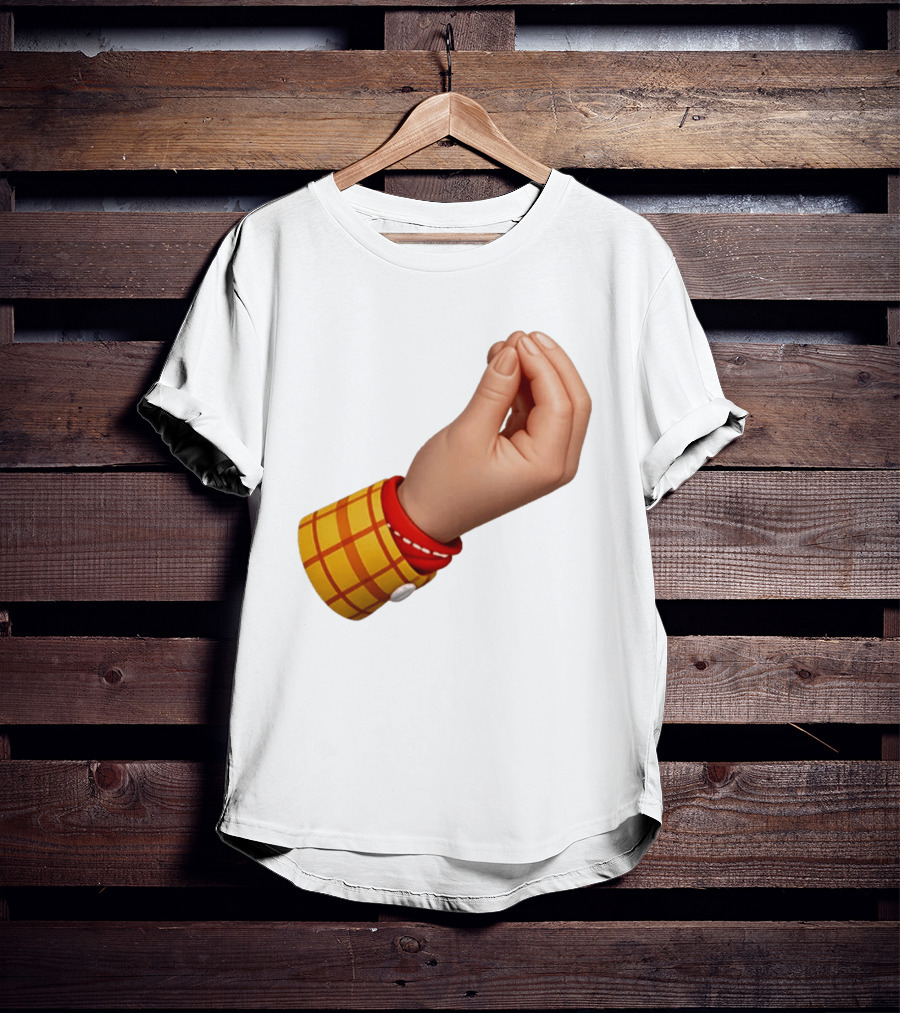 Woody's Italian Hand Gesture Pixar Character Sleeve T-Shirt