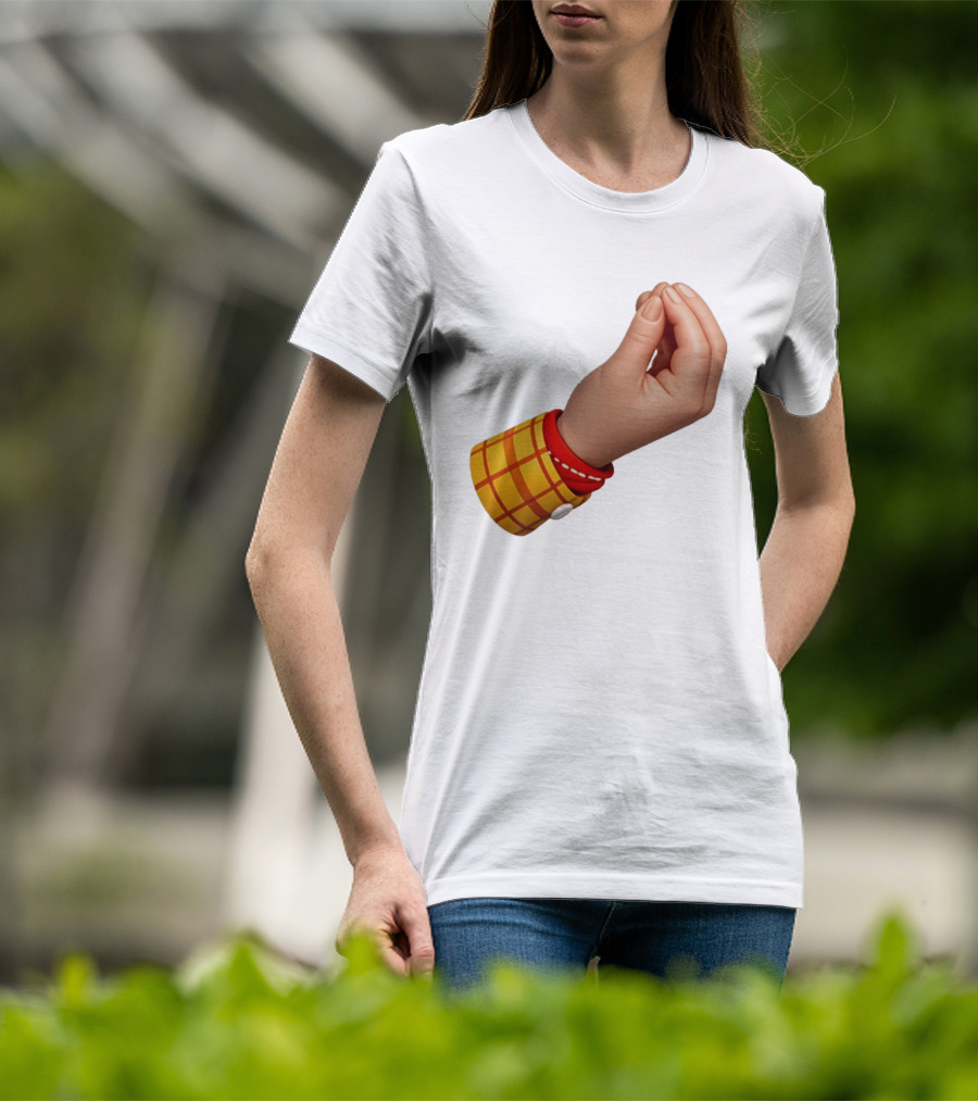 Woody's Italian Hand Gesture Pixar Character Sleeve T-Shirt