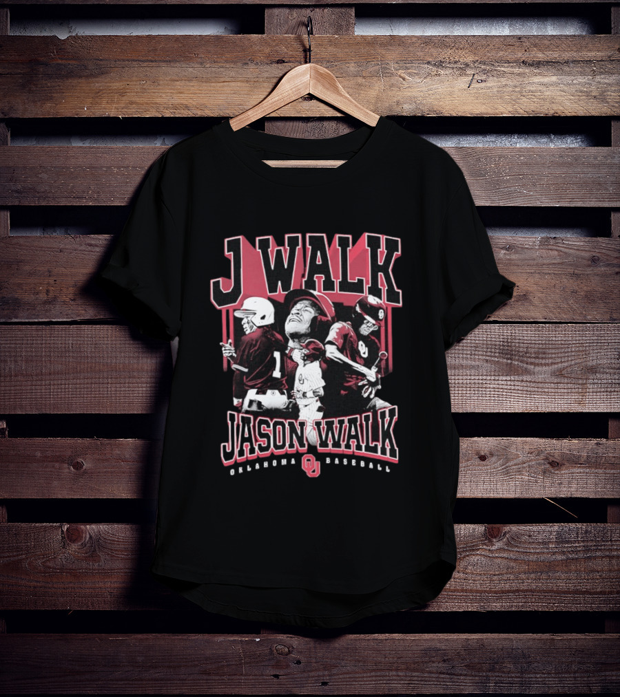 J Walk Jason Walk Oklahoma Baseball OU Sooners T-Shirt