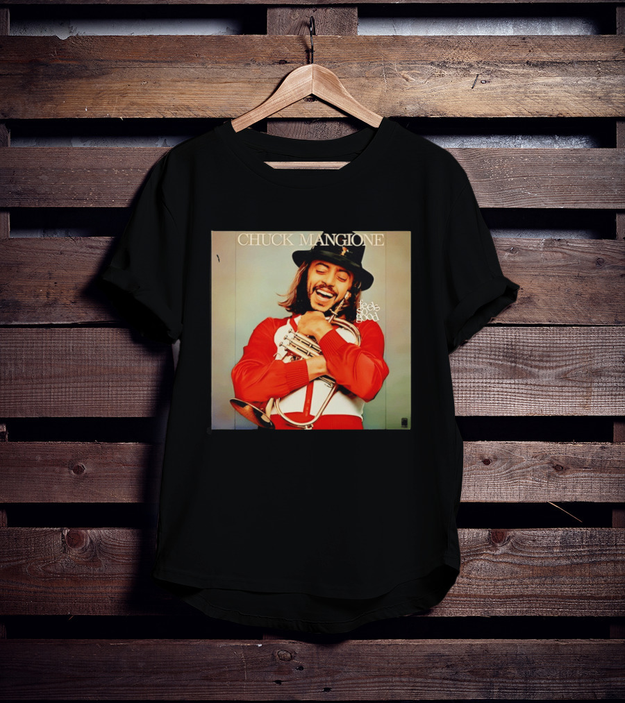 Chuck Mangione Feels So Good Iconic Album Cover With Flugelhorn Player In Red And White Outfit T-Shirt