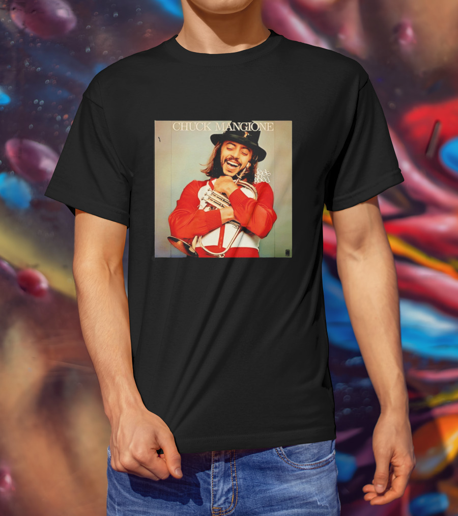 Chuck Mangione Feels So Good Iconic Album Cover With Flugelhorn Player In Red And White Outfit T-Shirt