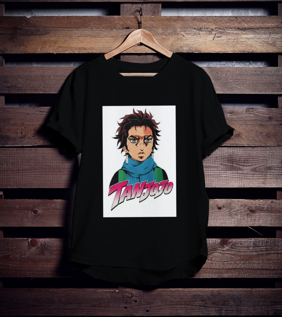 Tan JoJo Anime Manga Character Fusion T-Shirt