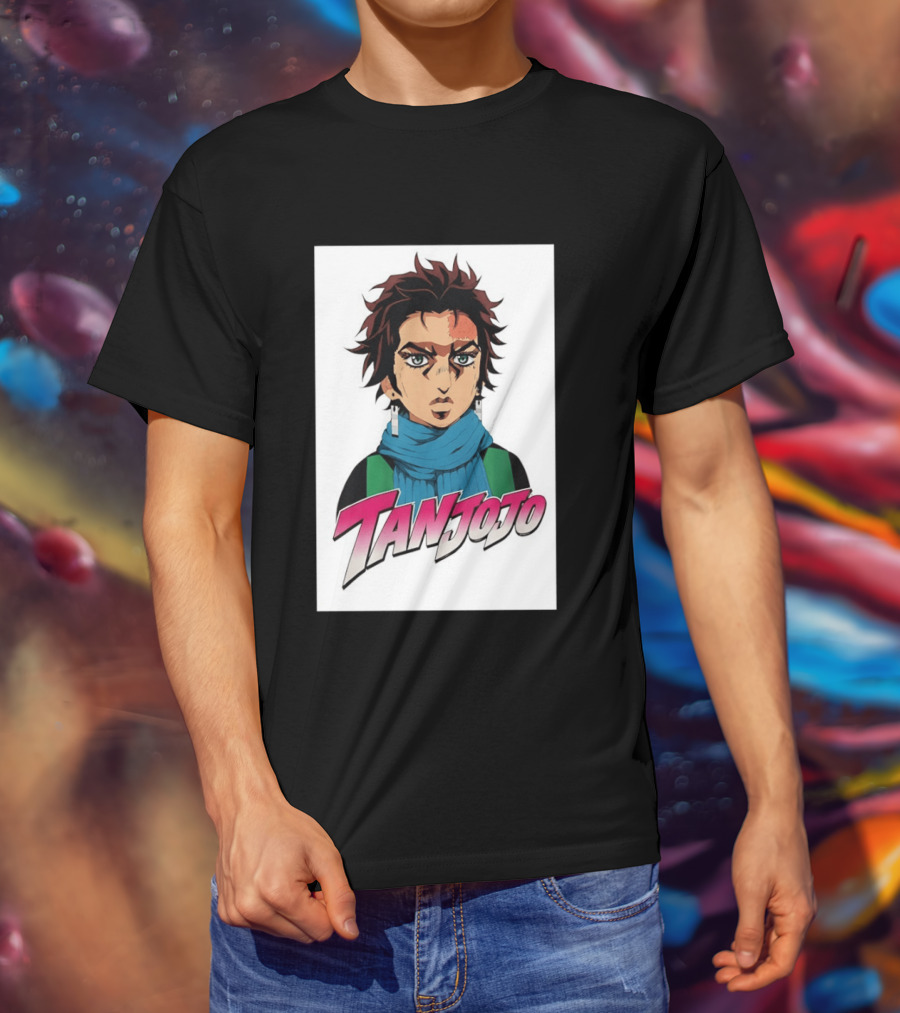 Tan JoJo Anime Manga Character Fusion T-Shirt