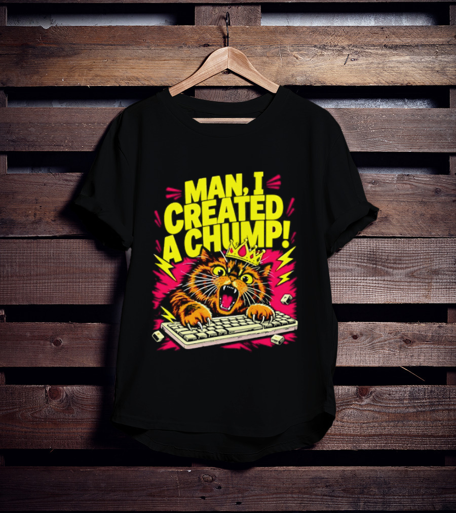 Man I Created A Chump Cat Keyboard T-Shirt
