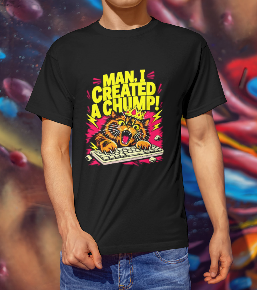 Man I Created A Chump Cat Keyboard T-Shirt