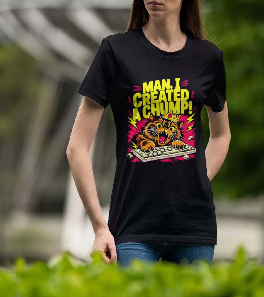 Man I Created A Chump Cat Keyboard T-Shirt
