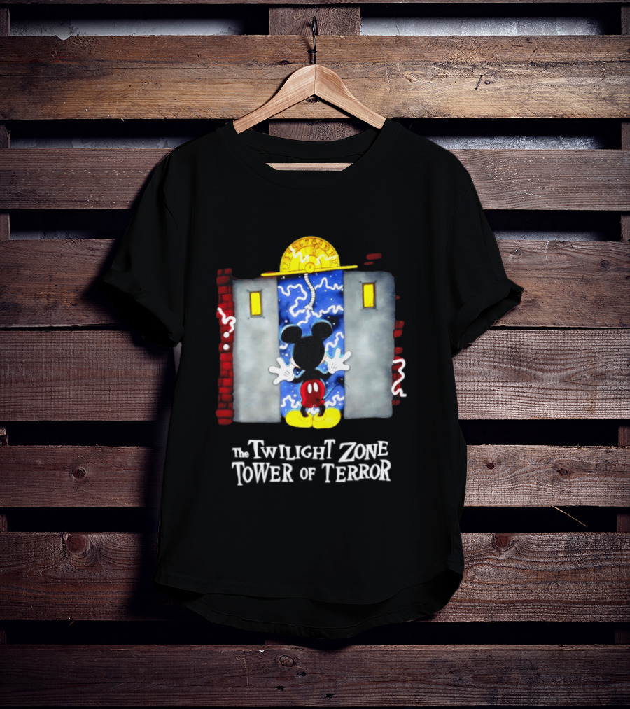 Mickey Mouse Twilight Zone Tower Of Terror Elevator Ride T-Shirt