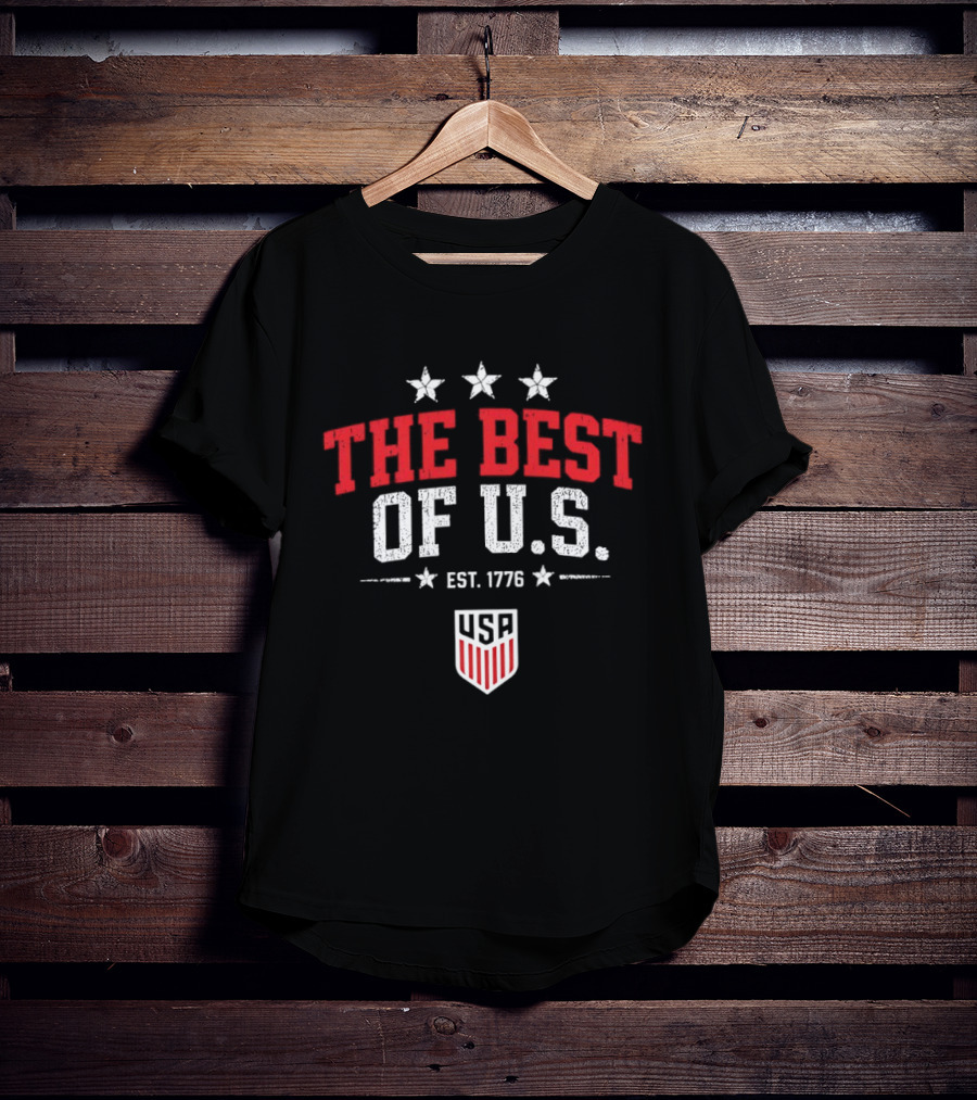 USMNT The Best Of U.S. USA Est 1776 Patriotic Soccer Team Logo Stars T-Shirt