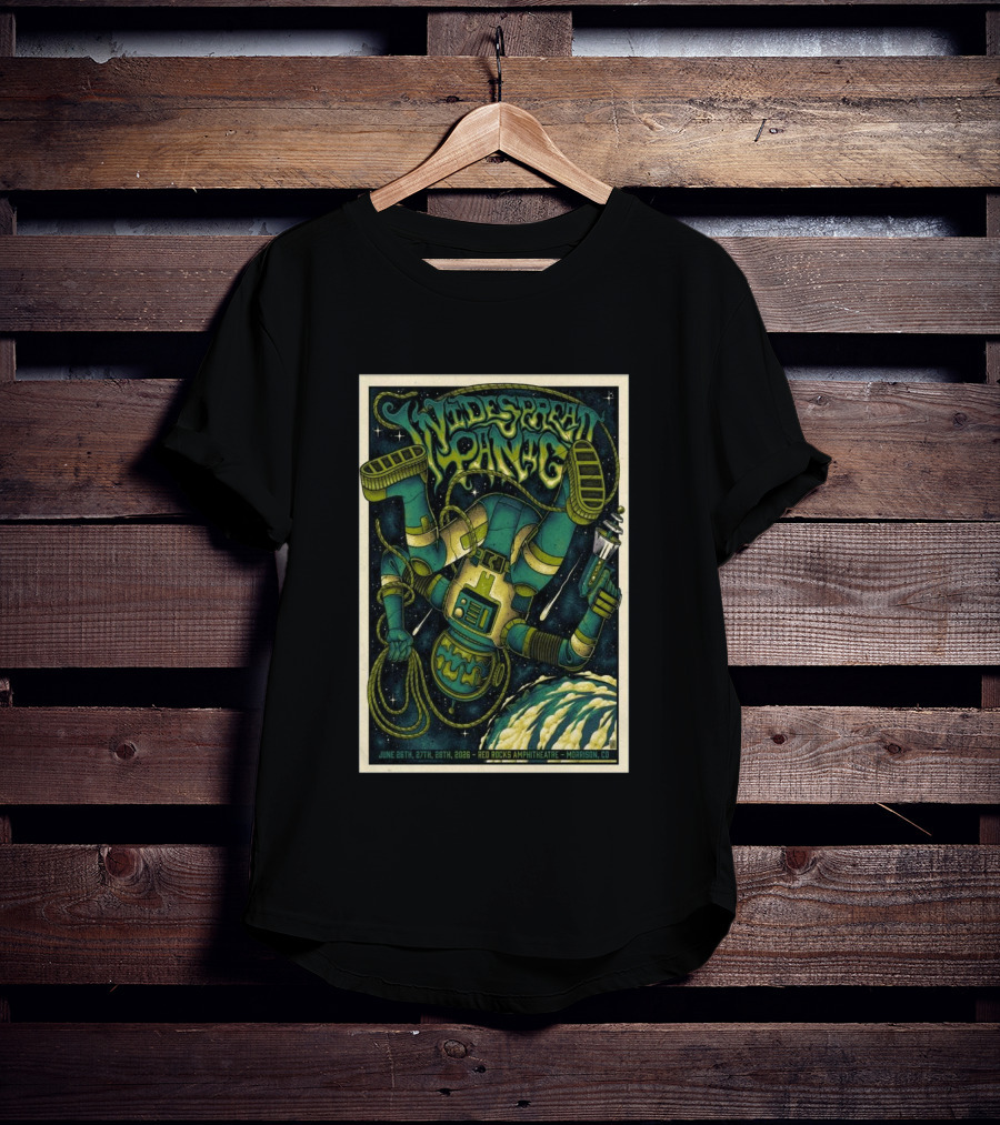 Widespread Panic Space Themed Red Rocks Amphitheatre Morrison CO June 26 27 28 2026 T-Shirt