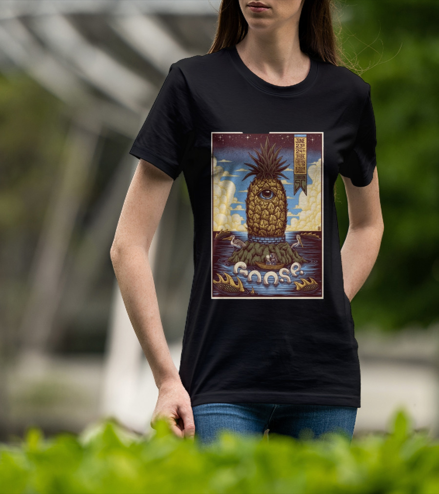 Goose June 23 24 2026 Firefly Distillery North Charleston SC Pineapple Eye Fantasy T-Shirt