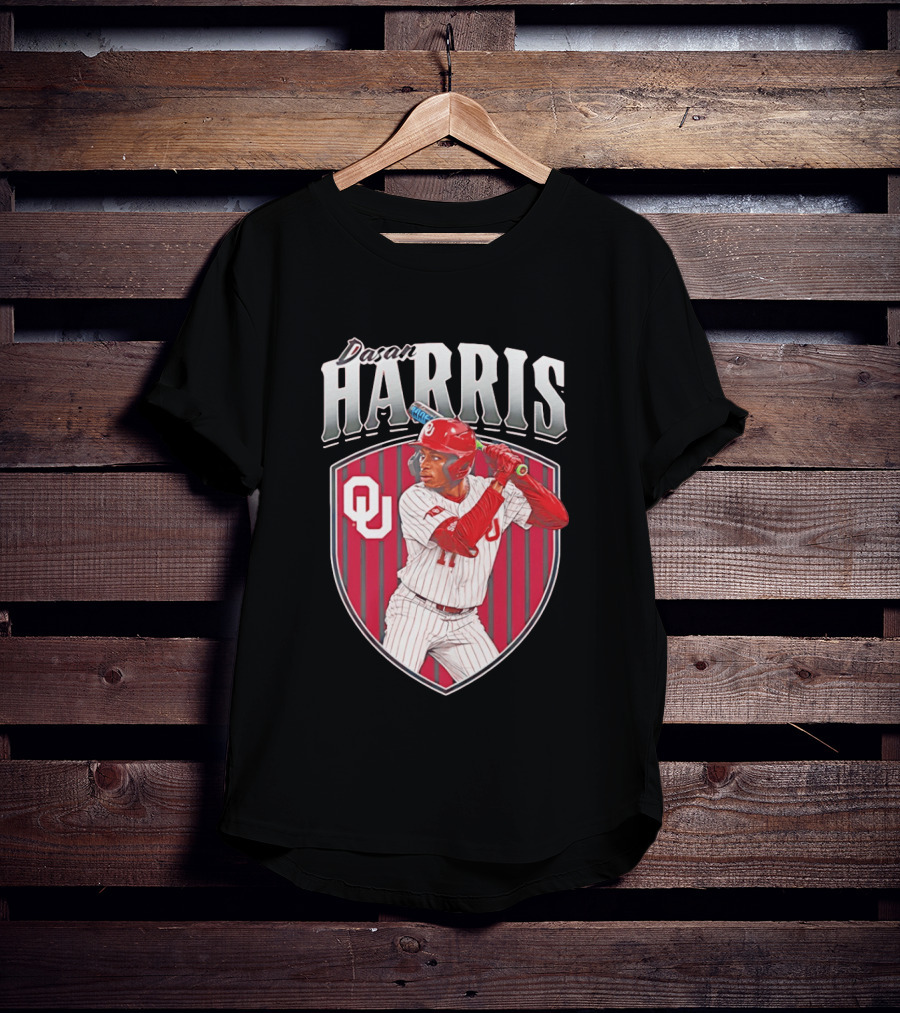 Dasan Harris Oklahoma Sooners Baseball OU T-Shirt