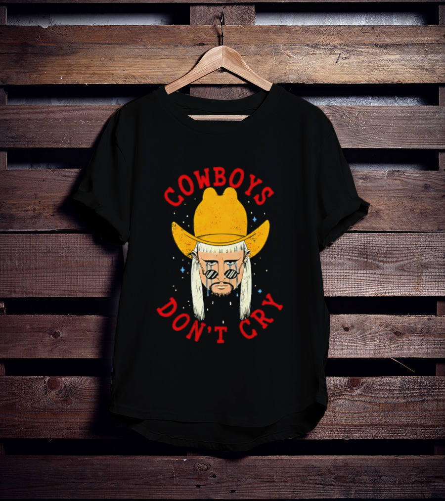 Oliver Tree Cowboys Don't Cry Large Yellow Hat Sad Face T-Shirt