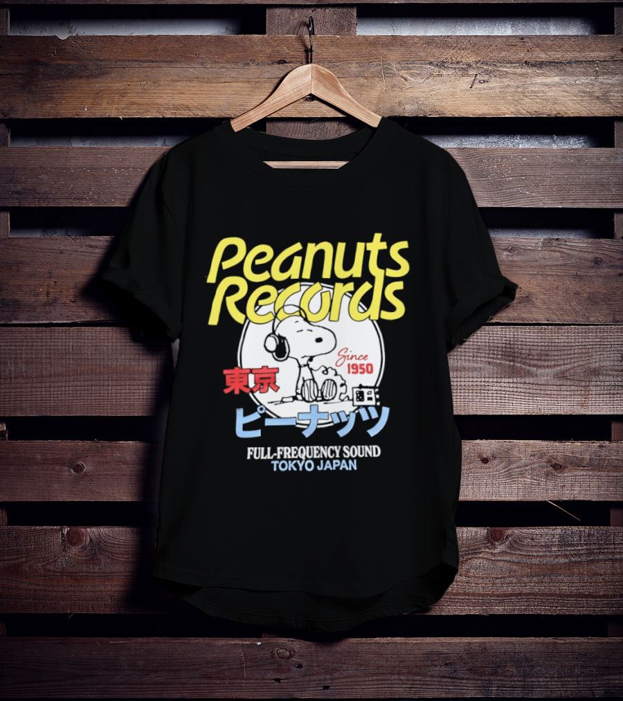 Peanuts Records Since 1950 Full Frequency Sound Tokyo Japan T-Shirt