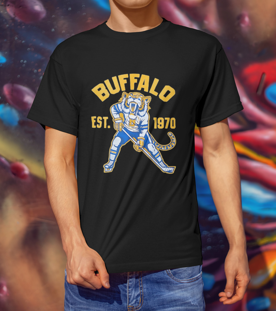 Buffalo Ice Age Hockey Tiger Est 1970 T-Shirt