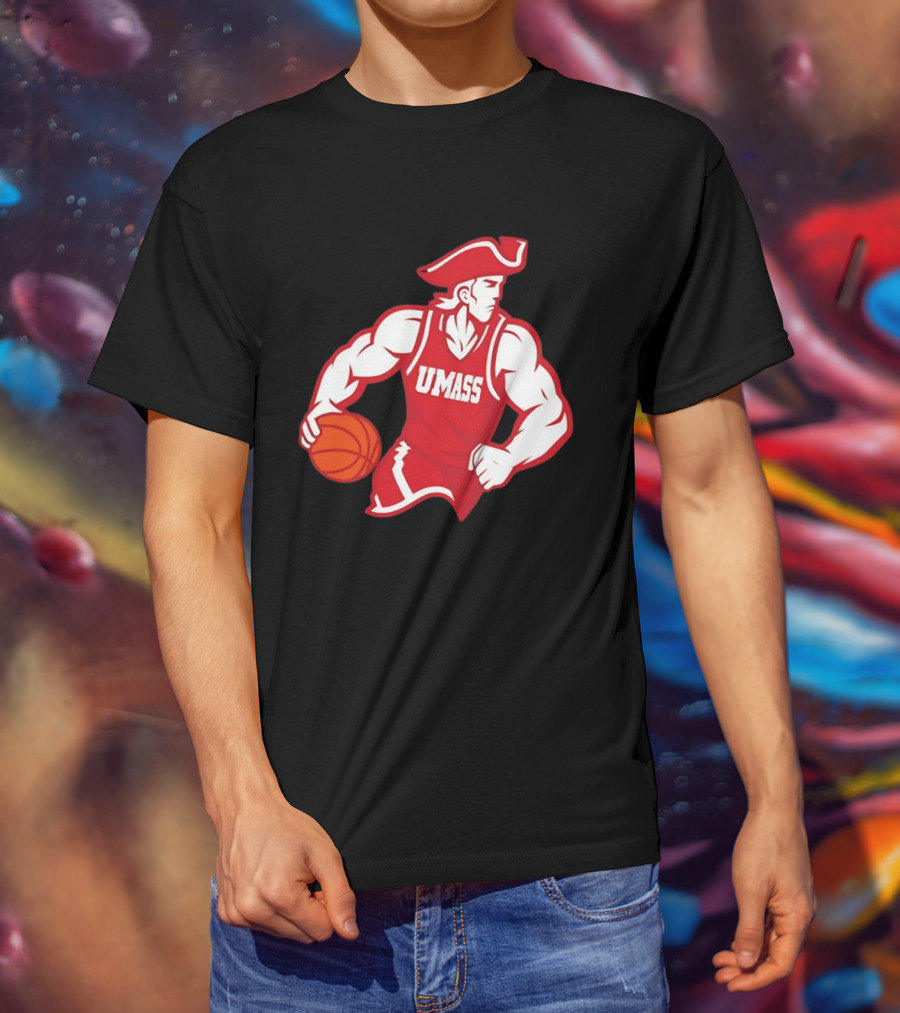 UMass University Of Massachusetts Minuteman Basketball Sam T-Shirt