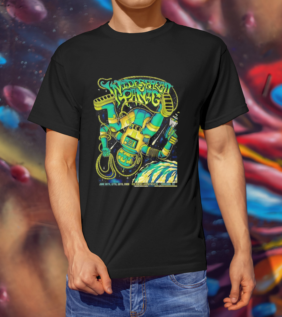 Widespread Panic Astronaut June 26 28 2026 Red Rocks Amphitheatre Morrison CO T-Shirt