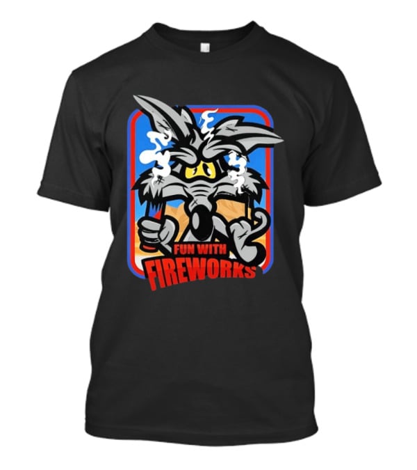 Wile E Coyote Looney Tunes Dynamite Fun With Fireworks T-Shirt