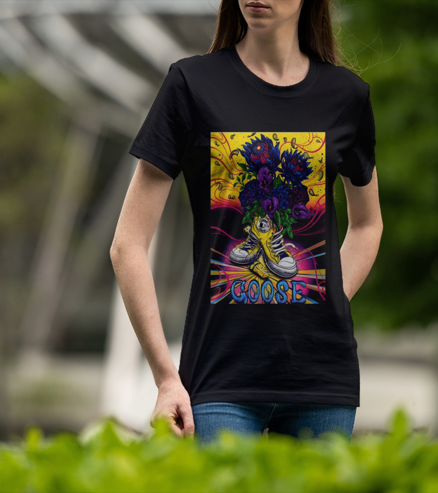 Goose Summer 2026 Tour Yellow Sneakers Floral Psychedelic T-Shirt