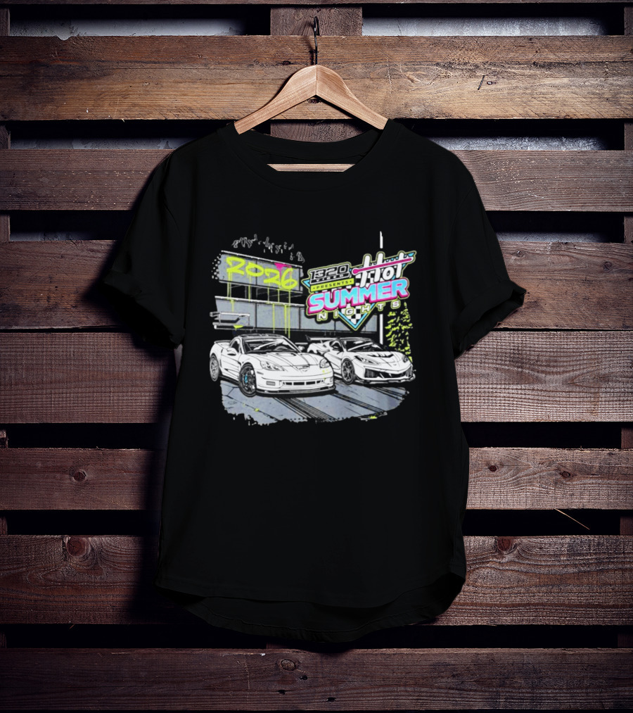 1320 Presents Hot Summer Nights 2026 Street Racing Cars T-Shirt