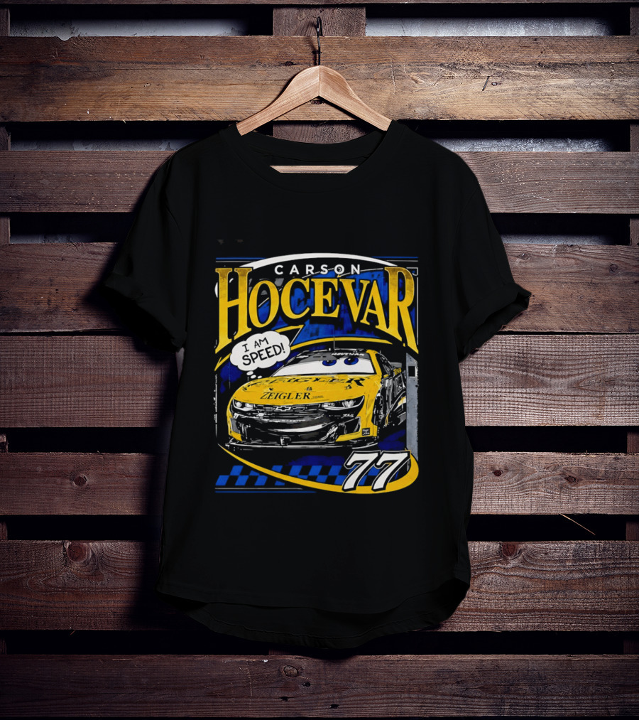 Carson Hocevar Speed Yellow Car 77 Racing T-Shirt