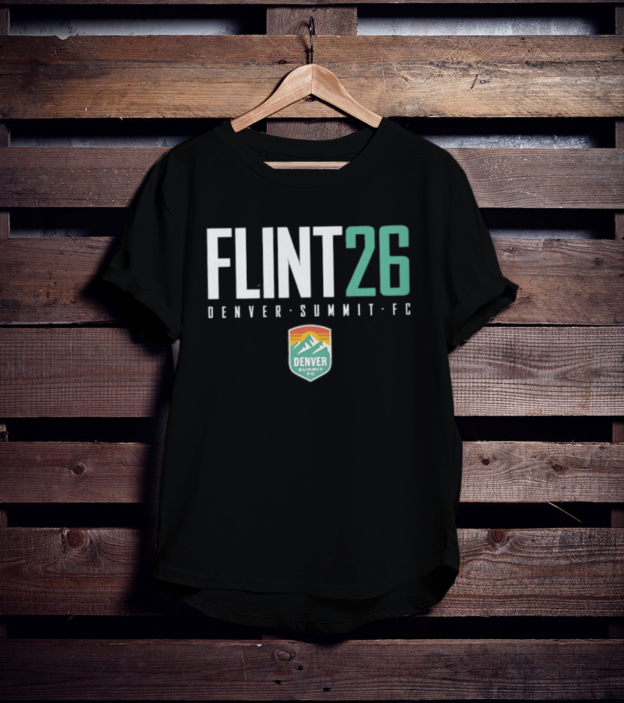 FLINT 26 Denver Summit FC Natasha Flint Name Number T-Shirt